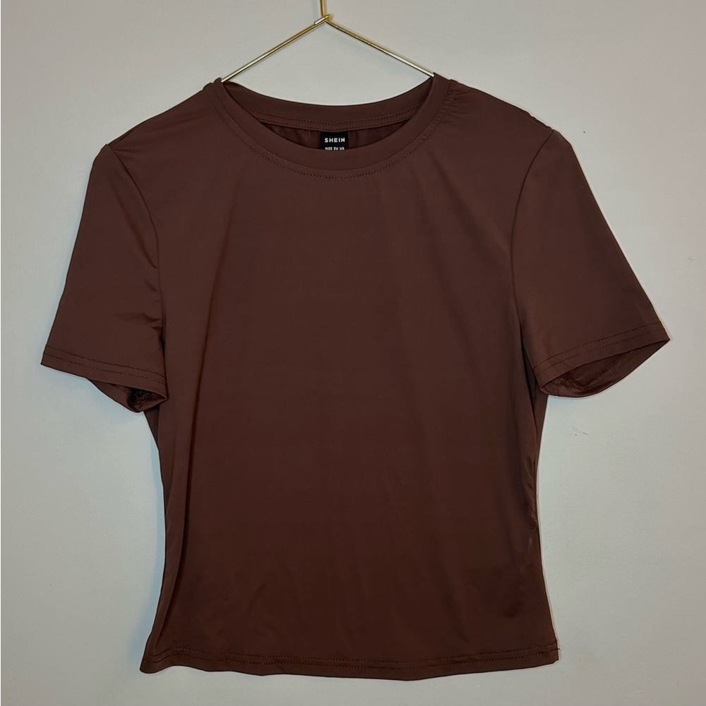 Brown T-shirt from Shein size small